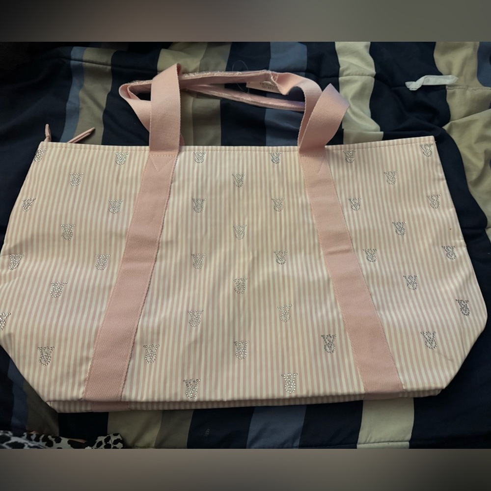 Victoria's Secret Pink and Cream Tote Bag